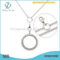 Shiny silver metal chains for neck chains,wholesale round locket necklace design